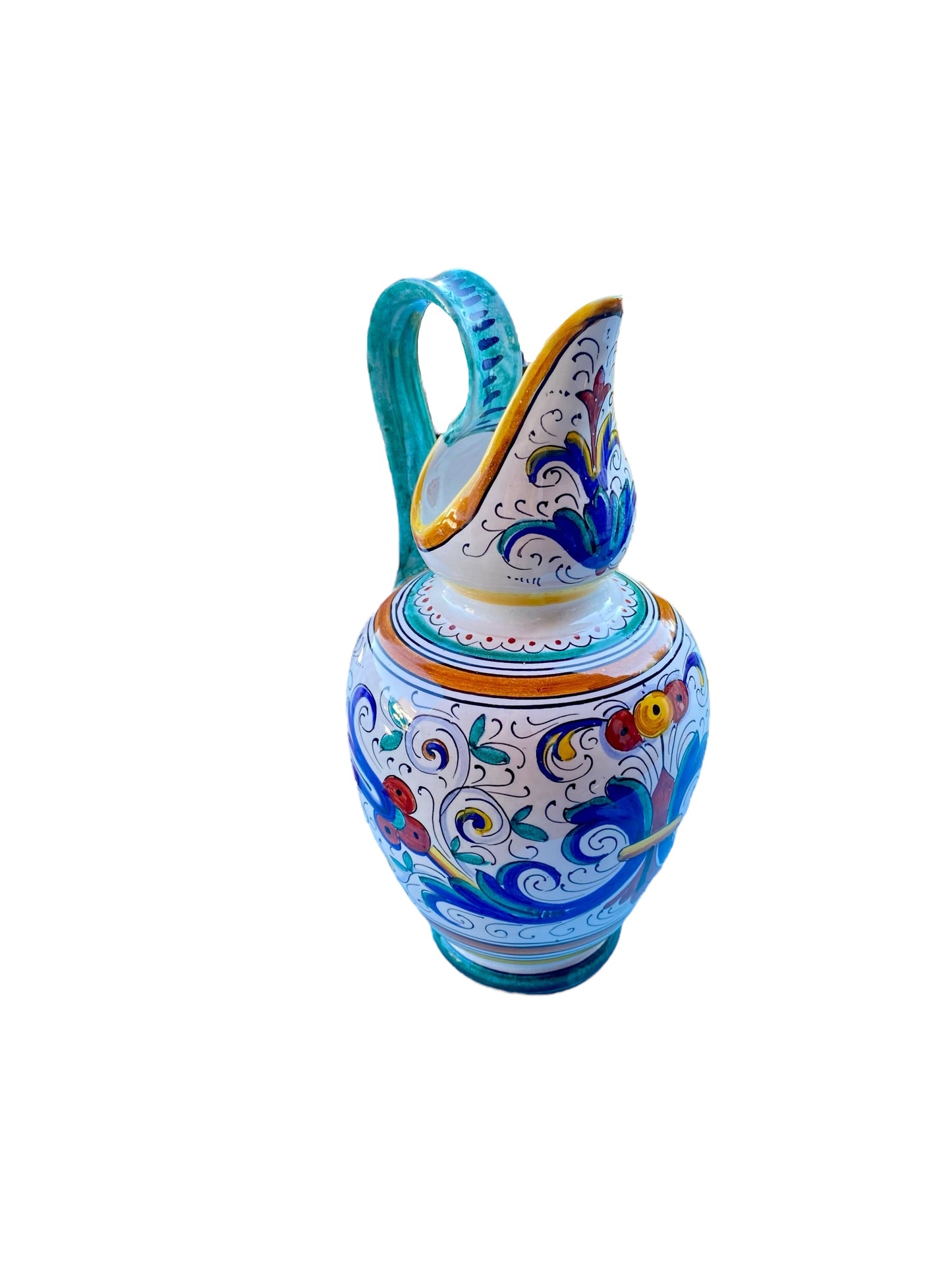 Pichet en faïence italienne Deruta