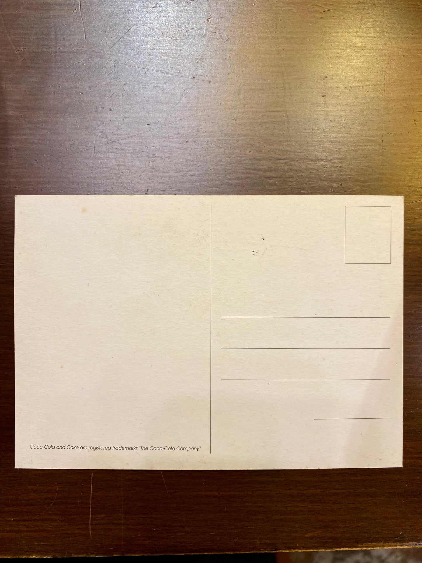 Carte de vœux Coca Cola