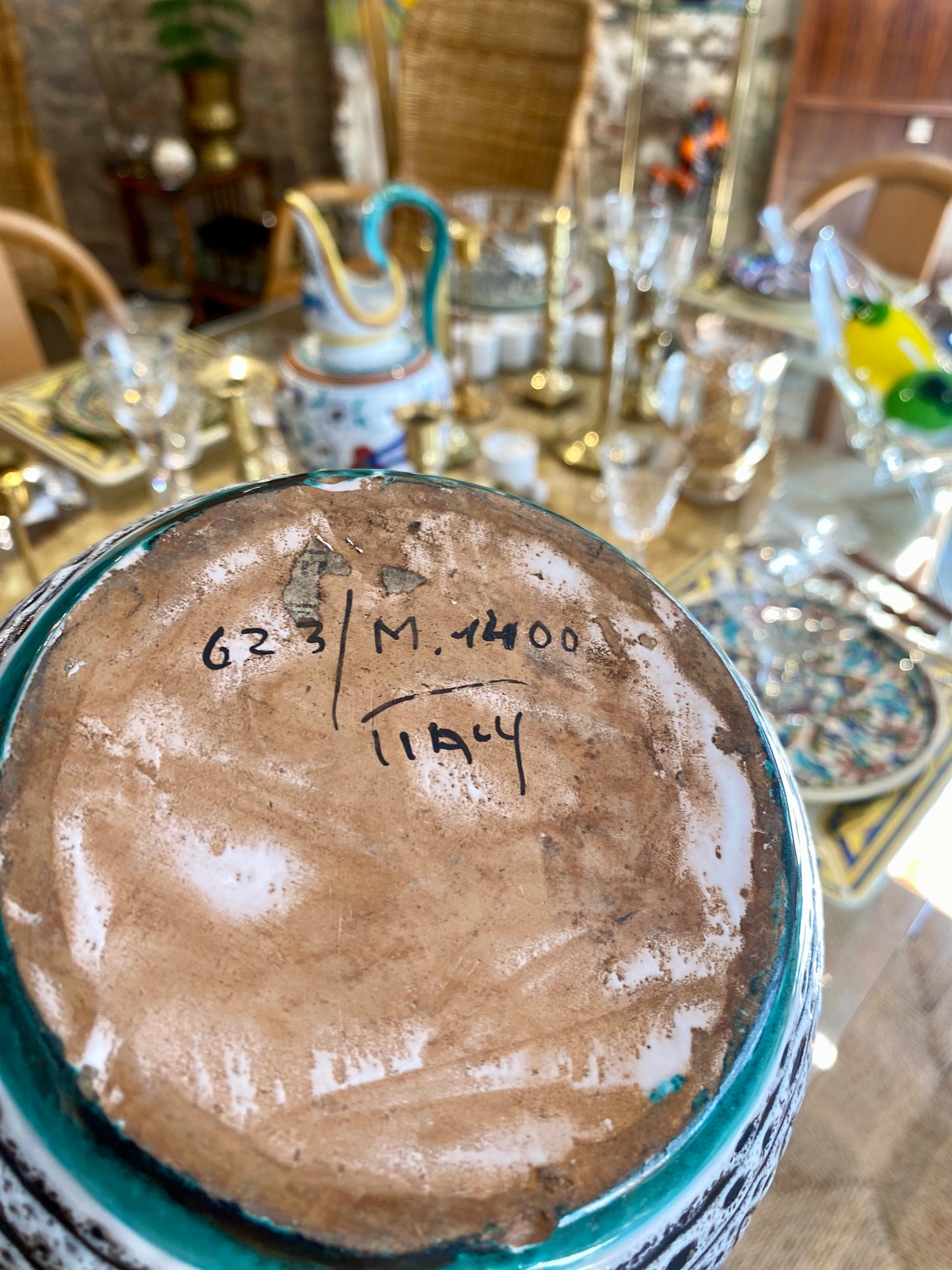 Grande cruche en céramique émaillée – Italie, années 60-70