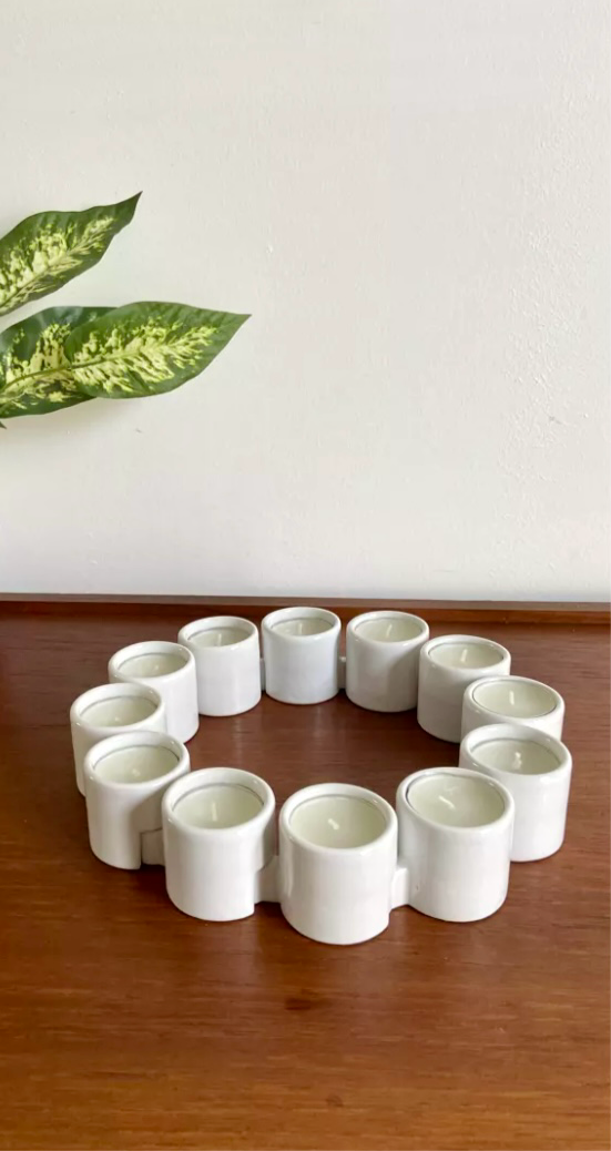 Lot de 12 bougeoirs Ehlen Johansson 1980