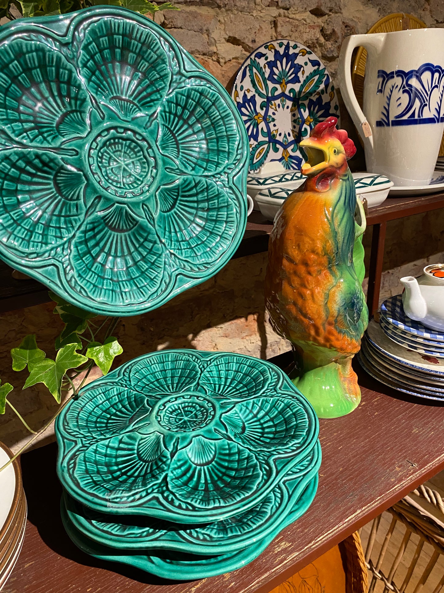 Gracien - Lot de 4 assiettes à huîtres