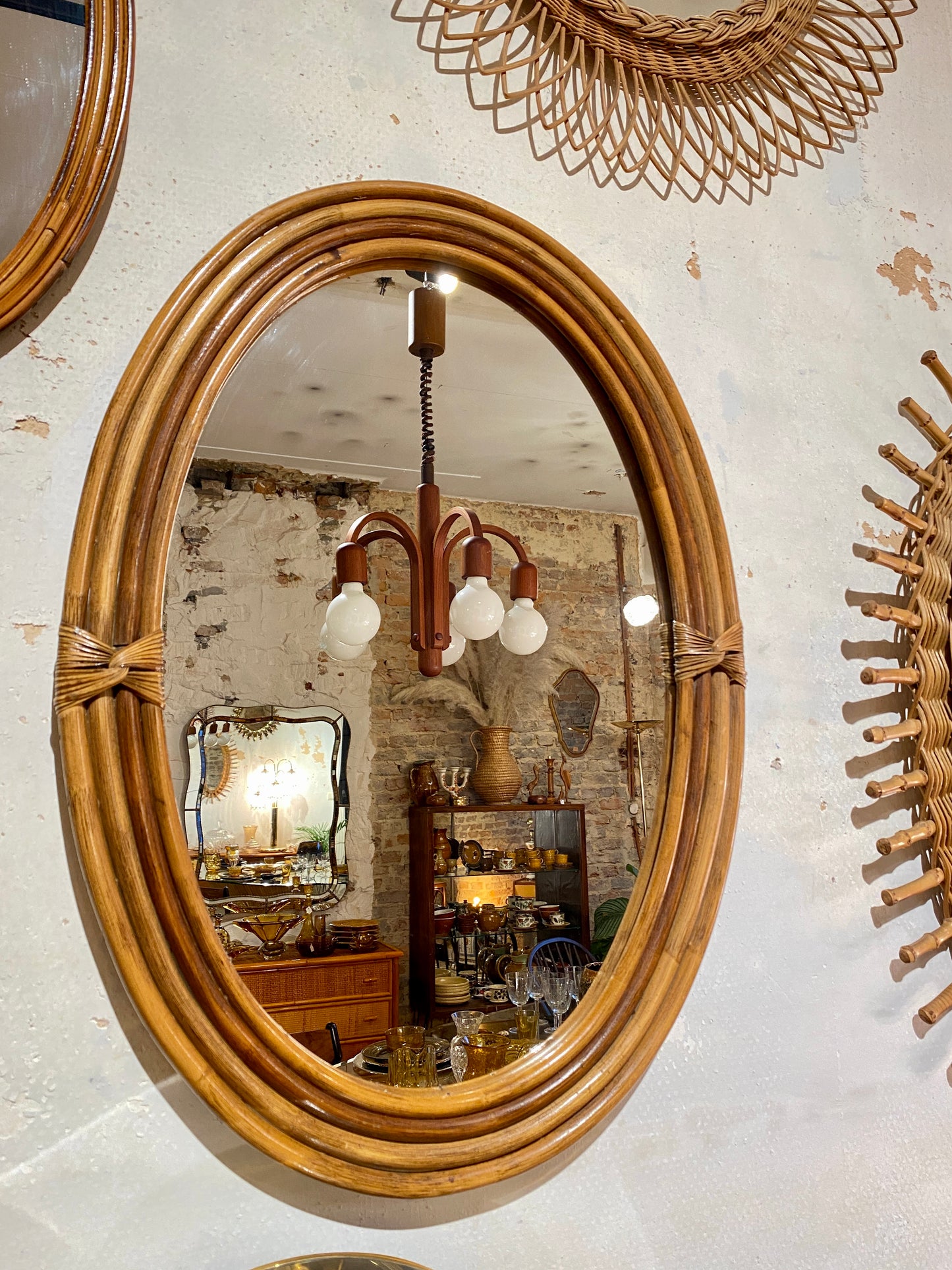 Luca - Miroir en rotin