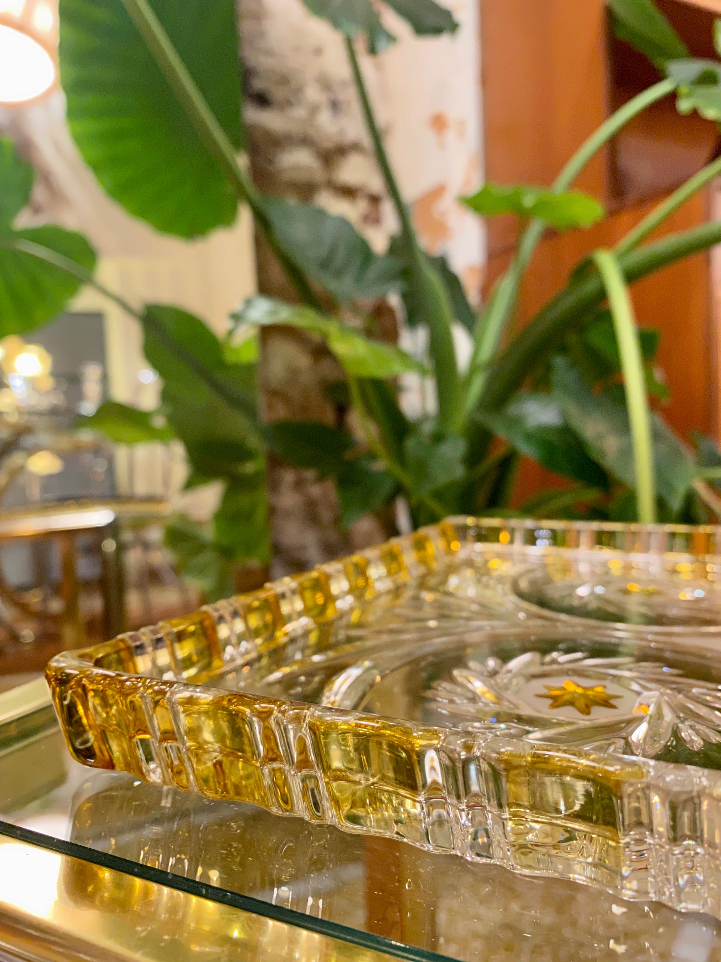 Céleste - Plat cristal allemand