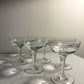 Lot de 6 coupes à champagne en verre gravé