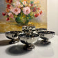 Lot de 6 coupes à glace vintage en métal argenté