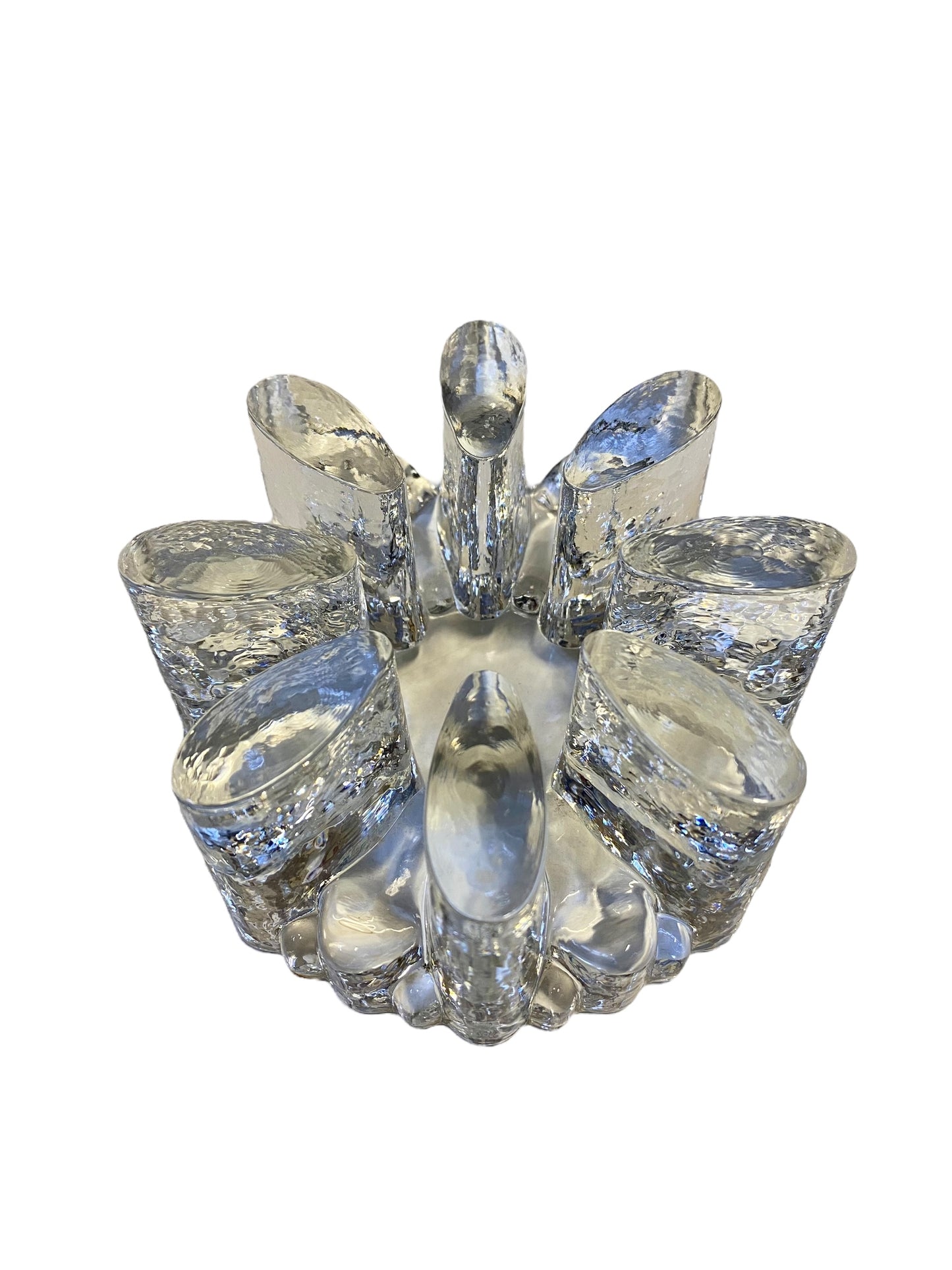 Bea - chauffe plat / dessous de plat fleur en cristal George Shutte