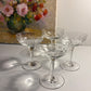Lot de 4 coupes à champagne verre gravé
