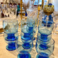 Lucien - Lot de 10 verres à eau bleus