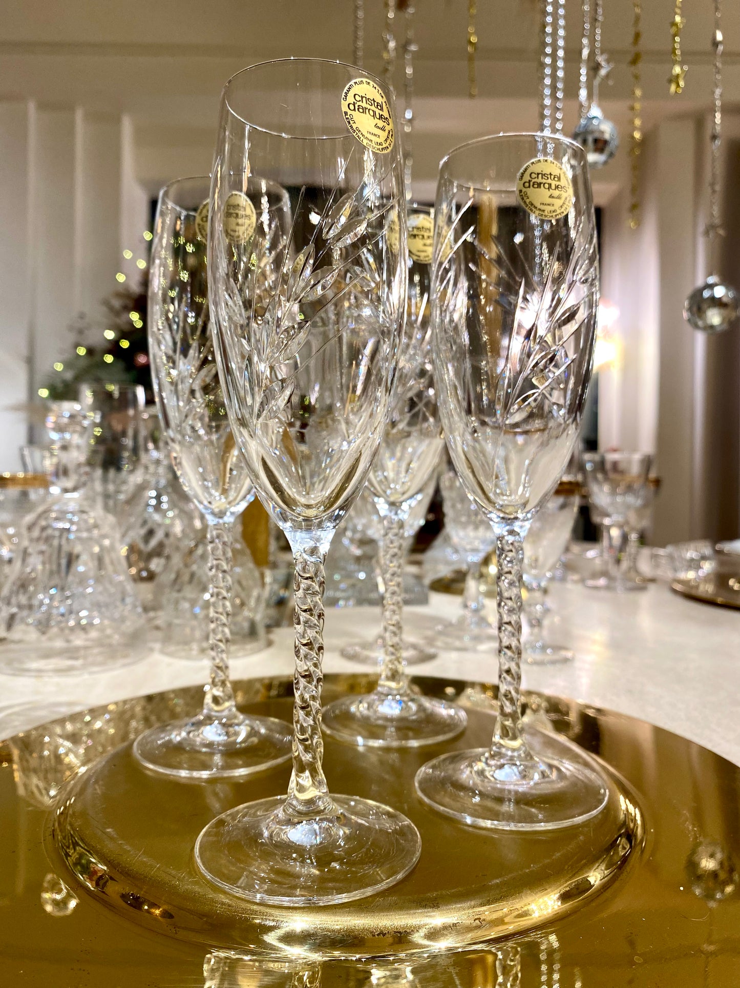 Constance Lot 4 flûtes à champagne épi Antigua Cabaña