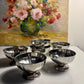 Lot de 6 coupes à glace vintage en métal argenté