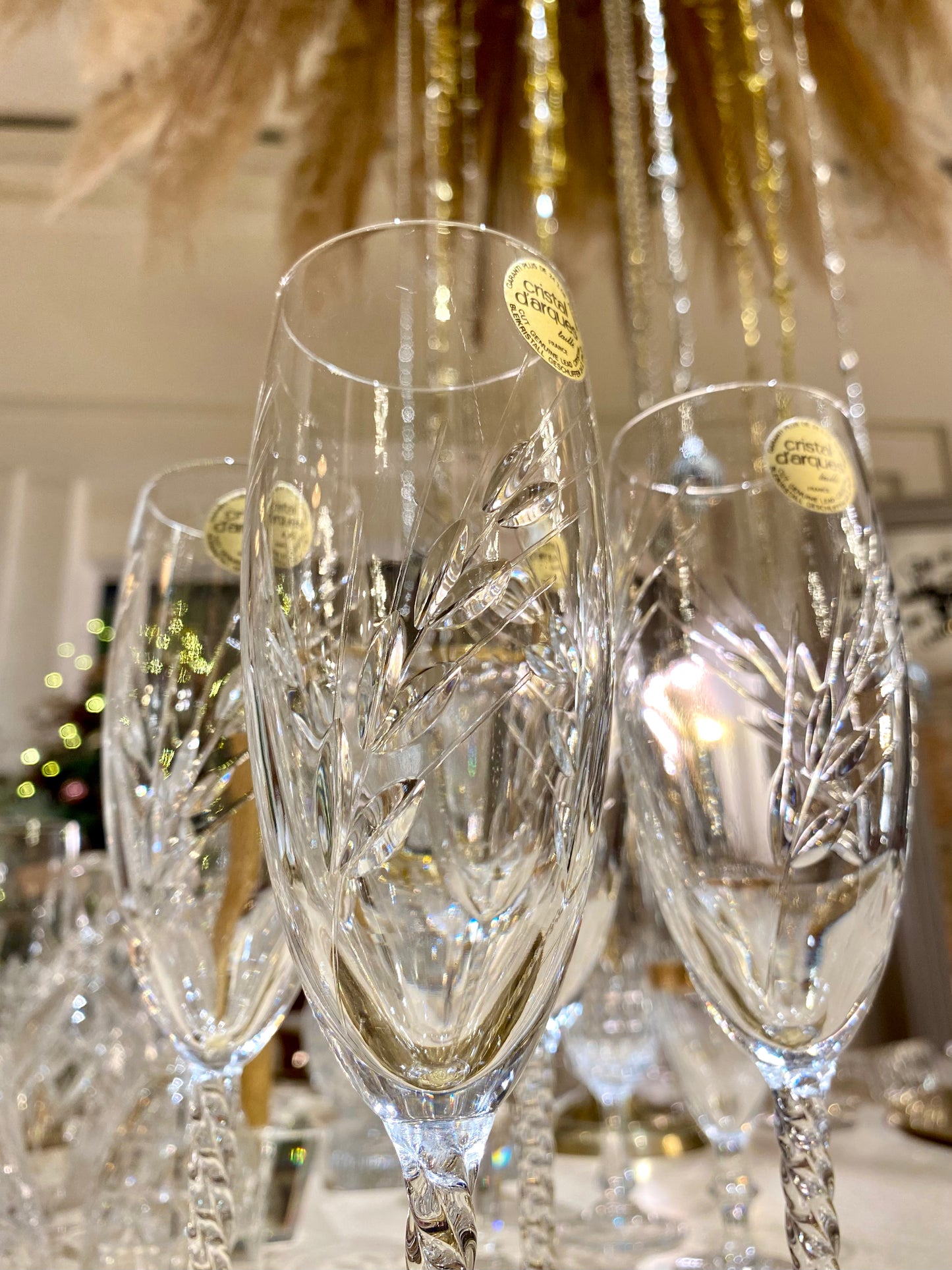 Constance Lot 4 flûtes à champagne épi Antigua Cabaña