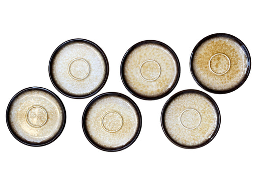 Lot de 6 sous-tasses Boch La Louvière modèle Corfu