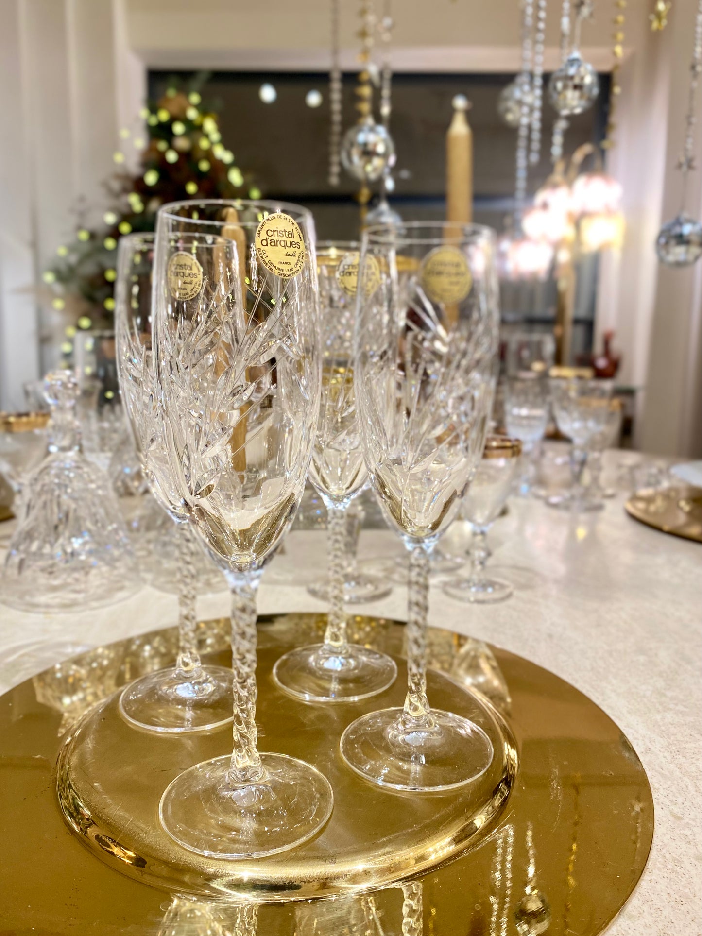 Constance Lot 4 flûtes à champagne épi Antigua Cabaña