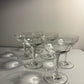 Lot de 6 coupes à champagne en verre gravé