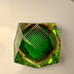 Cendrier Murano sommerso vert et ambre 1960