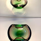 Cendrier / vide poche vert et rose attribué à Murano 1950/60
