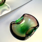 Cendrier / vide poche vert et rose attribué à Murano 1950/60