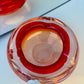 Cendrier bicolore en verre soufflé – Braine-le-Comte