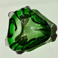 Vide-poche / cendrier vert en verre de Murano 1970