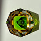 Cendrier Murano sommerso vert et ambre 1960