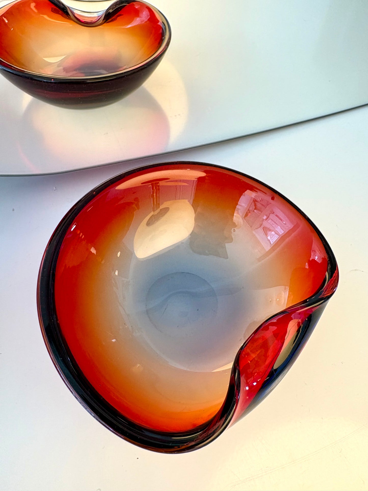 Cendrier / vide poche Murano sommerso 1960