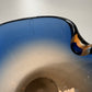 Vide-poche / cendrier en verre de Murano bleu et ambre 1960-70