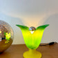 Lampe tulipe vintage Vandeheg en verre dépoli 1980