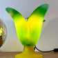 Lampe tulipe vintage Vandeheg en verre dépoli 1980