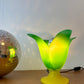 Lampe tulipe vintage Vandeheg en verre dépoli 1980