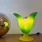 Lampe tulipe vintage Vandeheg en verre dépoli 1980
