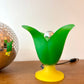 Lampe tulipe vintage Vandeheg en verre dépoli 1980