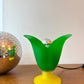 Lampe tulipe vintage Vandeheg en verre dépoli 1980