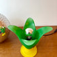 Lampe tulipe vintage Vandeheg en verre dépoli 1980