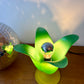 Lampe tulipe vintage Vandeheg en verre dépoli 1980