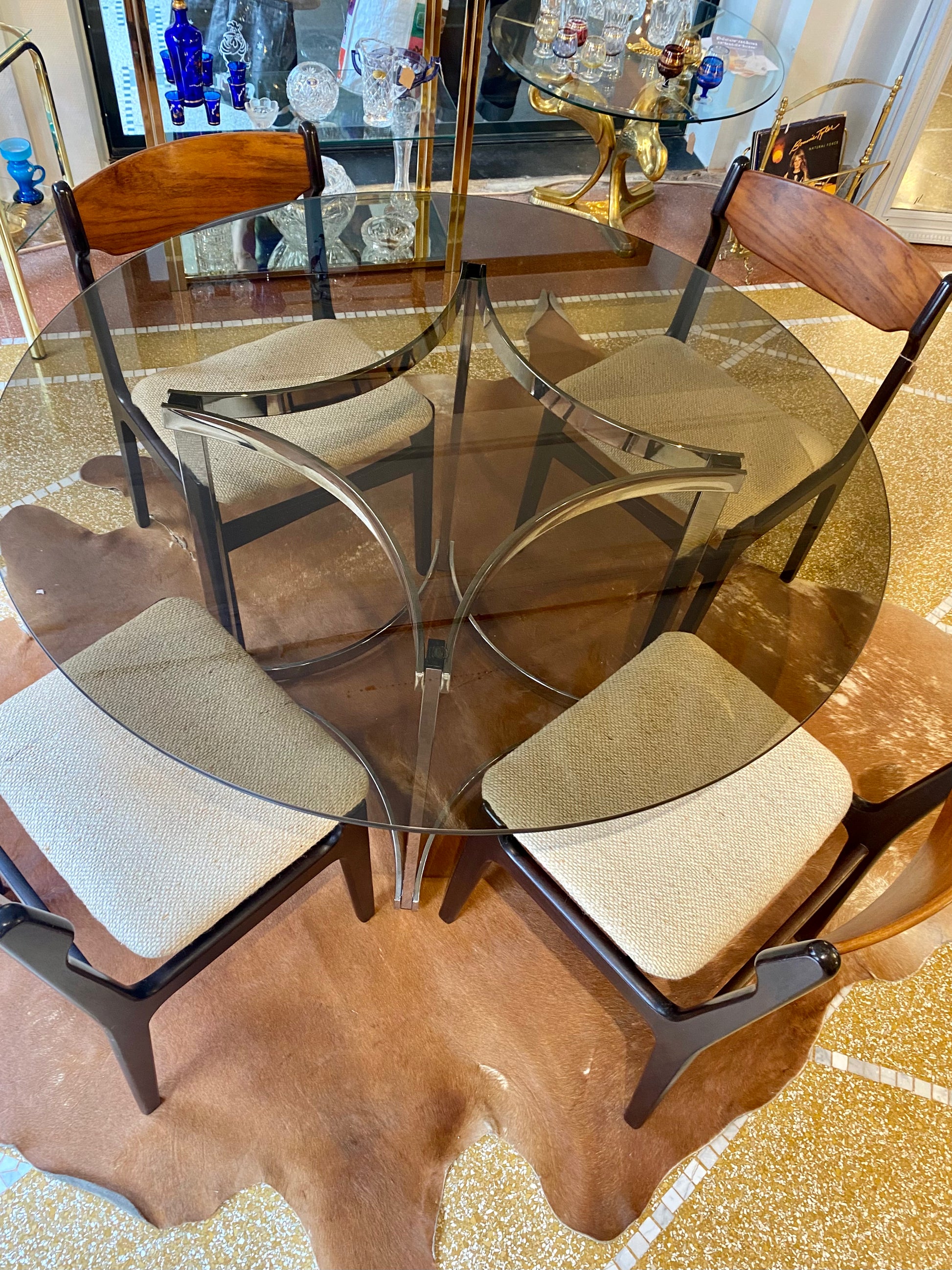 Grande Table En Verre Et Alu Ligne Roset Ou Dans Le Goût En Grande Table En Verre Et Alu Ligne Roset Ou Dans Le Goût En